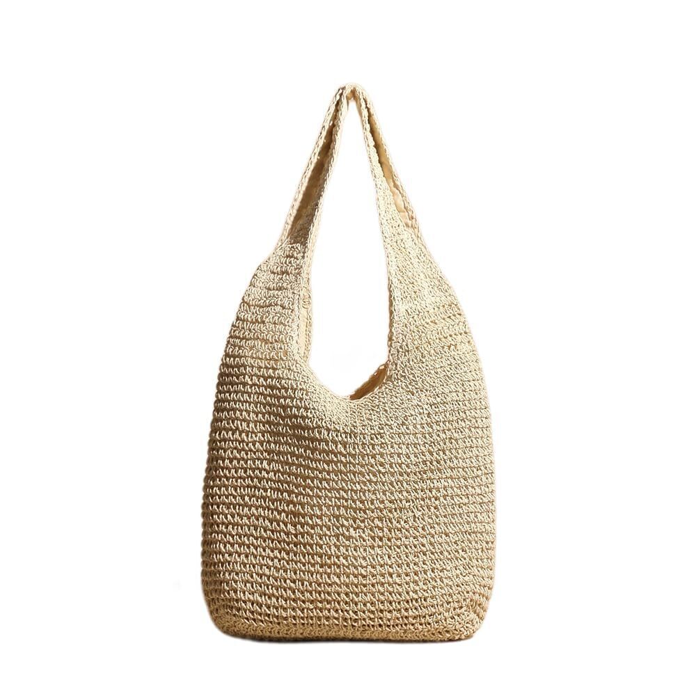6964 Straw Hobo Bags Vintage Handbag Tote Bag Boho Crochet Beach Bag Trendy - Picture 1 of 7